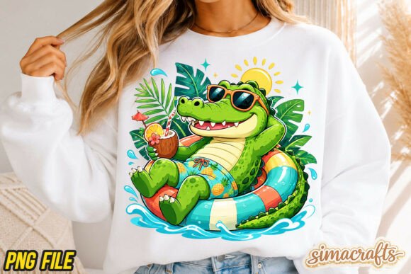 Download Relax Crocodile PNG, Summer Alligator - Premium Resources
